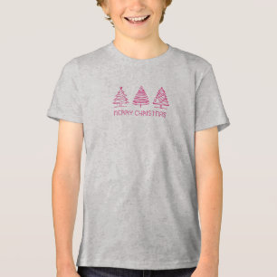 モダンミニマルなクリスマスツリー トライブレンドTシャツ
