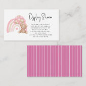 モダンミニマルなバニー式の赤ちゃんシャワー エンクロージャーカード (正面/裏面)