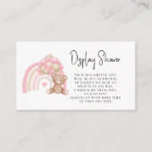 モダンミニマルなバニー式の赤ちゃんシャワー エンクロージャーカード (正面)