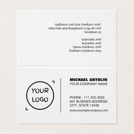 モダンミニマルなビジネスカーカスタムド 名刺 (外部フラット)