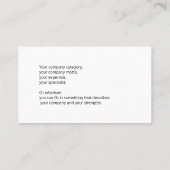 モダンミニマルなビジネスカーカスタムド 名刺 (裏面)