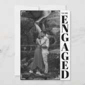 モダンミニマルなモノクロ写真 招待状 (正面)