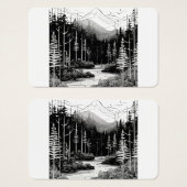 モダンミニマルなロゴラインアートフォレスト (正面&裏面)