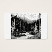 モダンミニマルなロゴラインアートフォレスト (裏面)