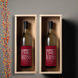 モダンミニマルな感謝祭 ワインラベル