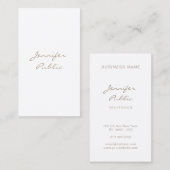 モダンミニマルな書エレガント道台本 名刺 (正面/裏面)