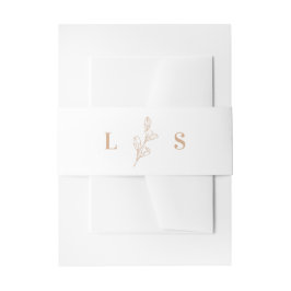 モダンミニマルな葉 招待状ベリーバンド