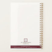 モダンミニマルな赤縁どロゴ事業 プランナー手帳 (裏面)