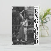 モダンミニマルな黒と白の写真 招待状 (スタンド正面)