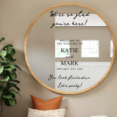 モダンミニマルの署名結婚デカールへようこそ ウィンドウサイン