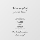 モダンミニマルの署名結婚デカールへようこそ ウィンドウサイン (シート)