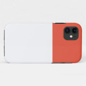 モダンミニマルはっきりしたオレンジ色の白色ブロック Case-Mate iPhoneケース (裏面(横))