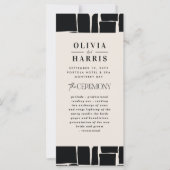 モダンミニマルはっきりしたグラフィック結婚白黒 (正面)