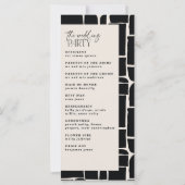 モダンミニマルはっきりしたグラフィック結婚白黒 (裏面)