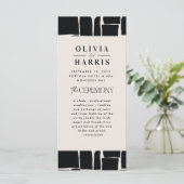 モダンミニマルはっきりしたグラフィック結婚白黒 (スタンド正面)