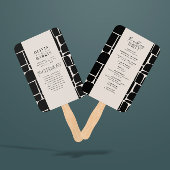 モダンミニマルはっきりしたグラフィック結婚白黒 ハンドファン