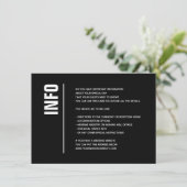 モダンミニマルはっきりした結婚ブラックの詳細情報 エンクロージャーカード (スタンド正面)