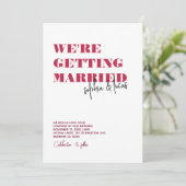 モダンミニマルはっきりしたVivaマゼン結婚タ波 招待状 (スタンド正面)