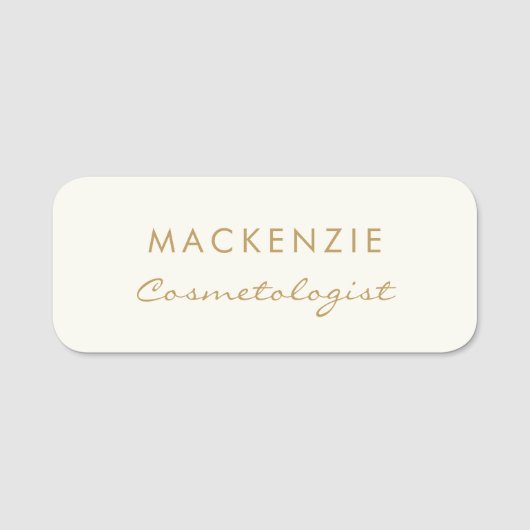 モダンミニマルアイボリープロフェッショナル 名札 (正面)