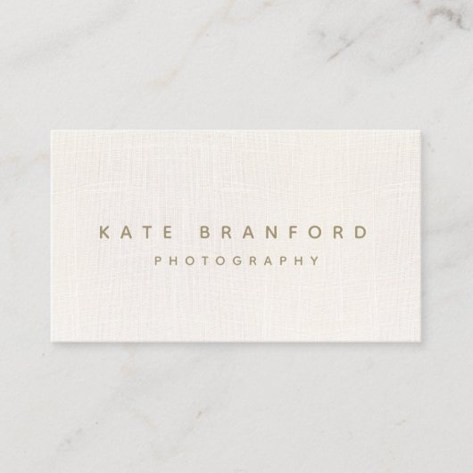 モダンミニマルアイボリー白プロフェッショナル 名刺 (正面)