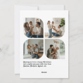 モダンミニマルアーチホリデー写真コラージュ シーズンカード (裏面)