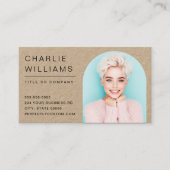 モダンミニマルアーチ写真フレームKraft紙 名刺 (正面)