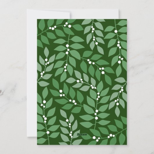 モダンミニマルアーチ写真 – 植物性オリーブ シーズンカード (裏面)