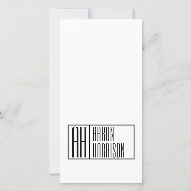 モダンミニマルイニシャルと名前ロゴ (正面)