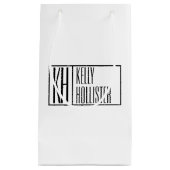 モダンミニマルイニシャルと名前ロゴ スモールペーパーバッグ (正面)