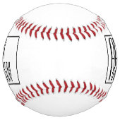 モダンミニマルイニシャルと名前ロゴ ソフトボール (正面)