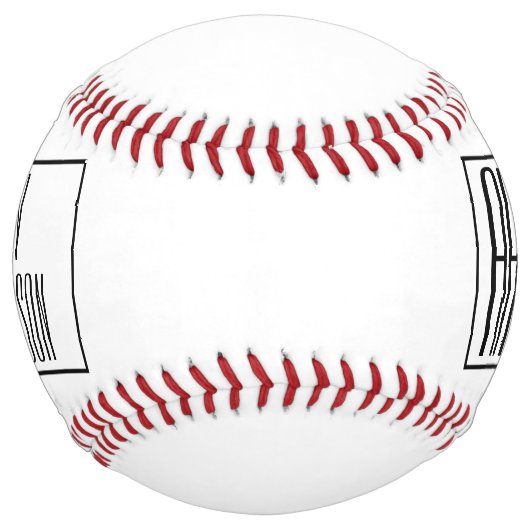 モダンミニマルイニシャルと名前ロゴ ソフトボール (正面)