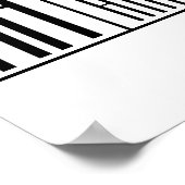 モダンミニマルイニシャルと名前ロゴ ポスター (角)