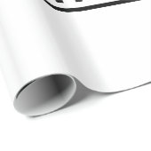 モダンミニマルイニシャルと名前ロゴ ラッピングペーパー (ロールコーナー)