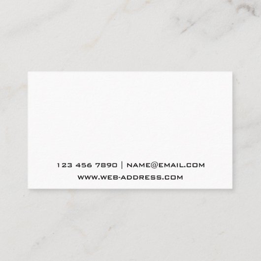 モダンミニマルイニシャルと名前ロゴ 名刺 (裏面)