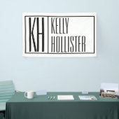 モダンミニマルイニシャルと名前ロゴ 横断幕 (トレードショー)