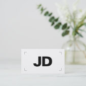 モダンミニマルイニシャル 名刺 (スタンド正面)