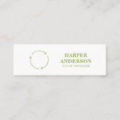 モダンミニマルエコ | Green スキニー名刺 (正面)