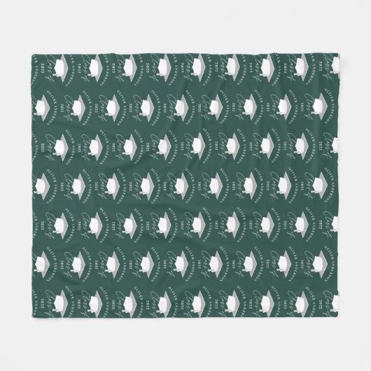 モダンミニマルエレガントアーチ写真卒業 フリースブランケット (正面(横))