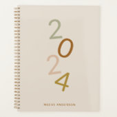 モダンミニマルエレガントカラフルパーソナライズされた プランナー手帳 (正面)