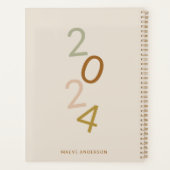 モダンミニマルエレガントカラフルパーソナライズされた プランナー手帳 (裏面)