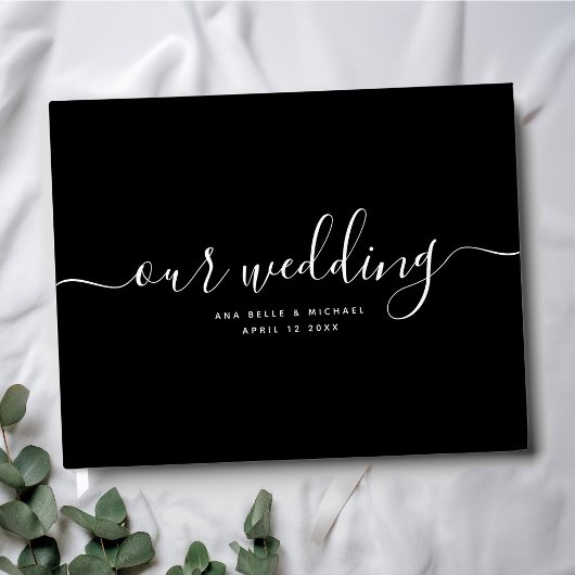 モダンミニマルエレガントシシンプル結婚ア ゲストブック