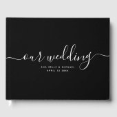 モダンミニマルエレガントシシンプル結婚ア ゲストブック (正面)