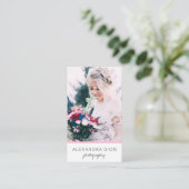 モダンミニマルエレガントシンプル写真&写真 名刺 (スタンド正面)