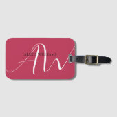 モダンミニマルエレガントスクリプトプロフェッショナル ラゲッジタグ (正面横)