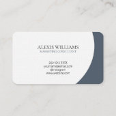 モダンミニマルエレガントスクリプトプロフェッショナル 名刺 (裏面)