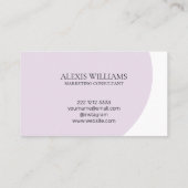 モダンミニマルエレガントスクリプトプロフェッショナル 名刺 (裏面)