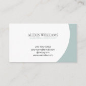 モダンミニマルエレガントスクリプトプロフェッショナル 名刺 (裏面)