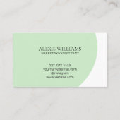 モダンミニマルエレガントスクリプトプロフェッショナル 名刺 (裏面)