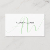 モダンミニマルエレガントスクリプトプロフェッショナル 名刺 (正面)