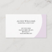 モダンミニマルエレガントスクリプトプロフェッショナル 名刺 (裏面)